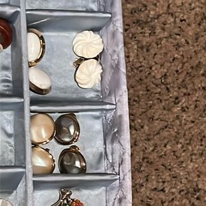 Gold clip on earrings